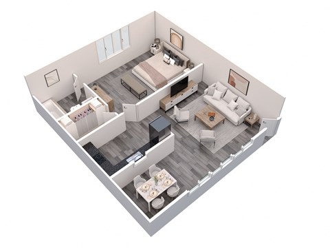 1 bedroom Floorplan